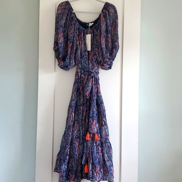 NWT Adley tiered floral boho maxi dress puff sleeve size 3x - Picture 8 of 8